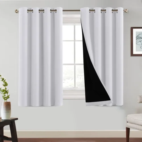 Miniatura 35 de PrinceDeco Paneles de cortina 100 % opacas de 108 pulgadas de largo, completamente opacos, tratamiento de ventana, cortinas forradas con aislamiento