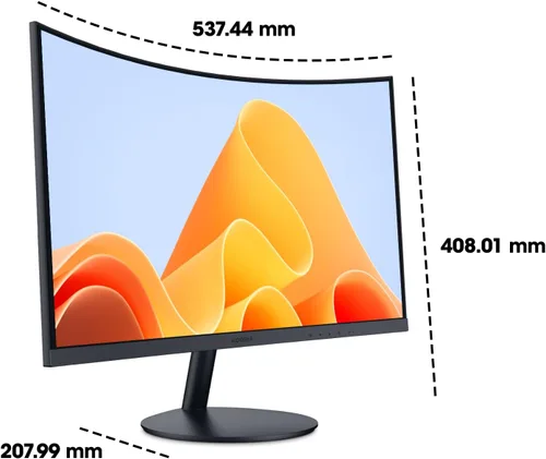 Miniatura 7 de KOORUI - Monitor curvo de 24 pulgadas para juegos, R1500, Full HD, 1080P, monitor de 75 Hz, HDMI, VGA, ajuste de inclinación, monitor LCD