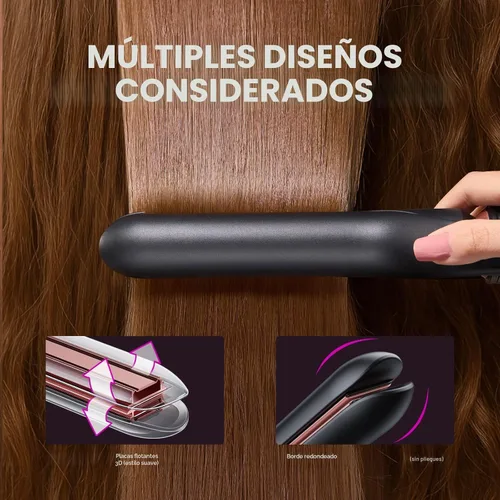 Miniatura 3 de Wavytalk Juego de rizadores 3 en 1, rizador múltiple, juego de rizador con cepillo redondo calentado, alisador de pelo de plancha plana, rizador