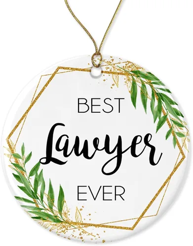 Lawyer Christmas Ornament - Christmas Ornament Gift for Lawyer - World's Best Lawyer - Best Lawyer Ever - Lawyer Gifts Printed on One Side