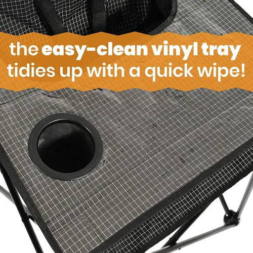 Miniatura 3 de ciao! baby Silla alta portátil para bebés y niños pequeños, asiento plegable de viaje al aire libre con bandeja y bolsa de transporte para camping