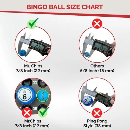 Miniatura 3 de MR CHIPS 2 paquetes de bolas de bingo de 7/8 pulgadas fáciles de leer con letras grandes resistentes a la decoloración y a los arañazos que nunca se