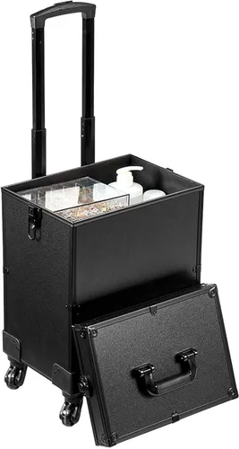 Miniatura 9 de VEVOR Makeup Train Case Professional Makeup Storage Organizer Box Make Up Carrier for Women and Girls