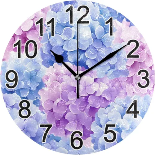 Miniatura 36 de Hummingbird - Reloj de pared de resorte redondo de 10 pulgadas, sin tictac, silencioso, funciona con pilas, reloj analógico atómico de cuarzo