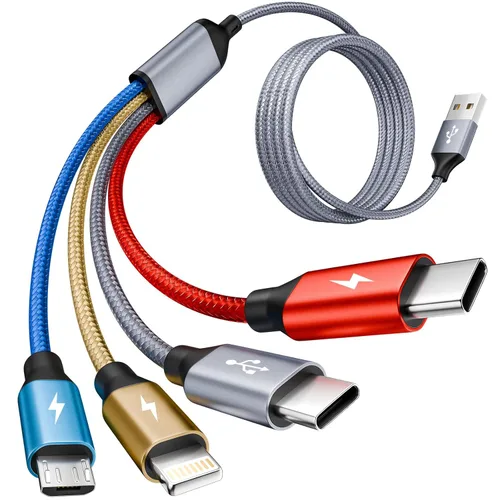 Miniatura 11 de Cable de carga múltiple USB C Splitter 1 paquete, cable de carga USB A/C a USB C, cable de carga dual tipo C, cable de carga múltiple 4 en 2 con 4