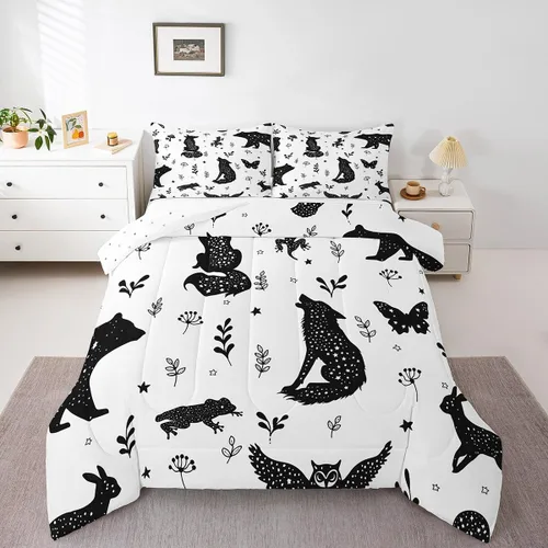 Miniatura 23 de Erosebridal Juego de edredón de robot tamaño Queen, juego de ropa de cama de decoración de robot espacial para dormitorio de niños y niños, juego