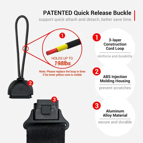 Miniatura 3 de PROfezzion Correa de hombro para cámara DSLR de lujo con hebilla de liberación rápida para Canon Rebel T7 T6 T5 T8i T7i T6i T6s SL3 SL2 EOS 90D 80D