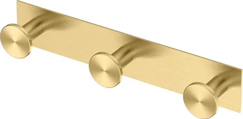 Gatco 1288B Glamour - Gancho triple para bata de 3 ganchos, gancho montado en la pared para toallas de baño, batas y abrigos, 11 pulgadas de Latón