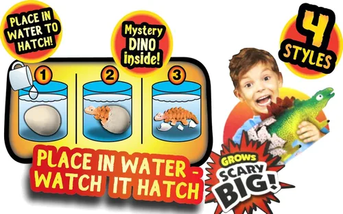 Miniatura 4 de JA-RU Juguetes Gigantes de Huevos de Dinosaurio que Crecen (6 Huevos) Juguetes Mágicos de Sorpresa que Eclosionan para Niños. Eclosiona y Crece