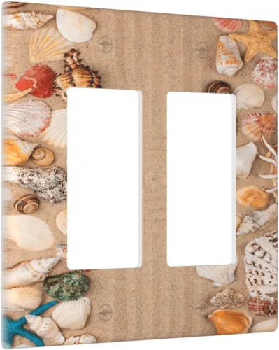 Miniatura 104 de Cubiertas Decorativas para Placas de Interruptor Abstracto Moderno de Mediados de Siglo Arco Boho Sol Dorado Hoja 1 Gang Placa de Pared Cubierta