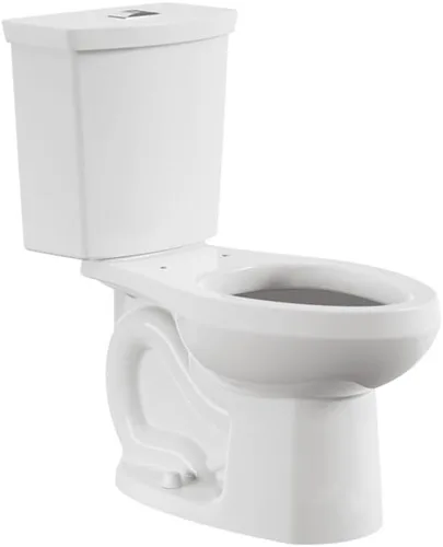 Miniatura 14 de American Standard 606AA002.020 H2Option Inodoro de dos piezas con asiento de inodoro y anillo de cera, frente alargado, altura de silla, descarga