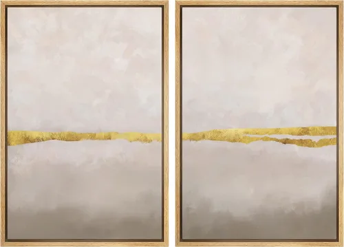 Miniatura 71 de MUDECOR Lienzo enmarcado para pared, bosque brumoso, reflejos, paisaje tranquilo, ilustraciones modernas, arte decorativo, bohemio, tranquilo/zen