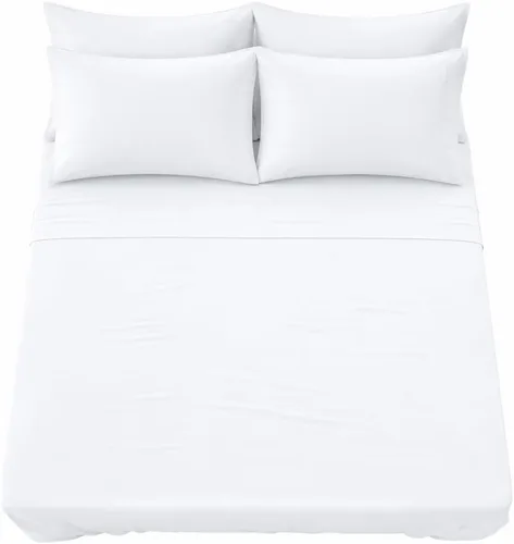 Shreem Linen Juego de sábanas tamaño individual de 6 piezas, sábanas 100% algodón egipcio, ropa de cama de lujo de hotel, bolsillo profundo de 18