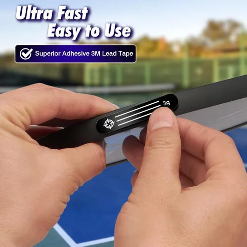 Miniatura 4 de 20 piezas de cinta de plomo para pickleball - Cinta adhesiva de 3M para palas de pickleball con caja de almacenamiento, tiras adhesivas ponderadas