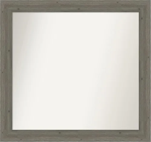 Miniatura 51 de Amanti Art Espejo de pared personalizado no biselado (24.5 x 24.5 pulgadas), marco gris marrón alta, varios tamaños personalizados, espejo de baño