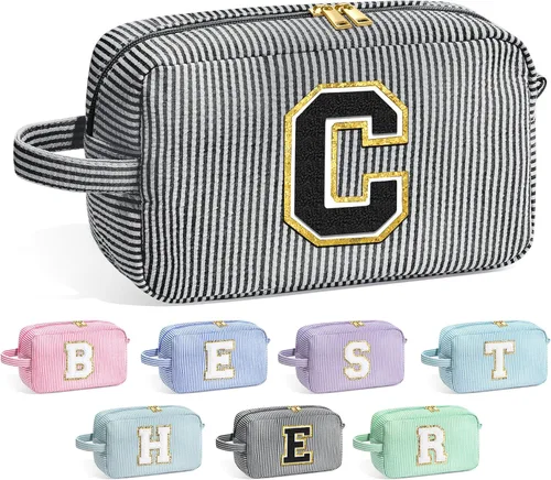 Miniatura 16 de Bolsa de Maquillaje con Inicial YOOLIFE - Regalos de Cumpleaños para Mujeres, Niñas, Mamá, Hija, Amigas, Hermana, Maestra, Regalos de Propuesta