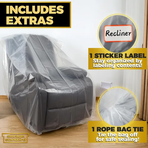 Miniatura 4 de Fundas de plástico para muebles para mudanza y almacenamiento - Protectores de fundas para sillas de alta resistencia, impermeables y a prueba