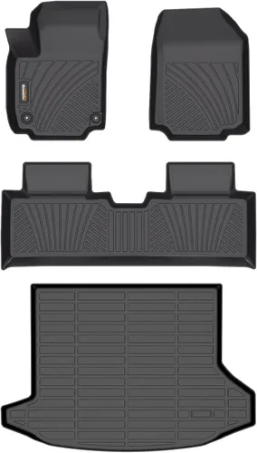 Miniatura 8 de Alfombrillas de TPE para Toyota Highlander 2014-2019 7 y 8 asientos, protección para todo tipo de clima, forros de piso de automóvil resistentes
