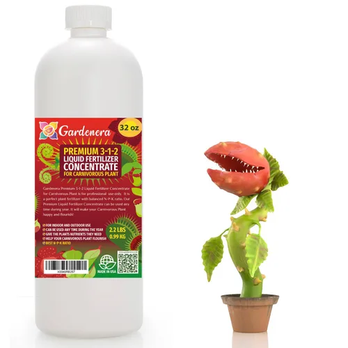 Gardenera - Fertilizante líquido prémium para plantas carnívoras - Concentrado 3-1-2 para plantas y flores de interior | Alimento orgánico para