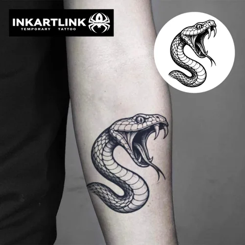 INKARTLINK Tattoo Tech, 2 hojas de tatuajes semipermanentes medianos, tatuajes temporales de diseño artístico para adultos, dura 1-2 semanas,