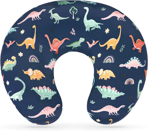 Funda de almohada de lactancia, funda de almohada de lactancia para bebés, niñas y niños, suave y transpirable, dinosaurio azul (solo funda)