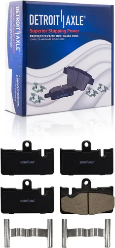 Miniatura 146 de Detroit Axle - Pastillas de Freno para Nissan Altima Sentra 350Z Juke INFINITI G35, Pastillas de Freno Cerámica Delanteras y Traseras Reemplazo