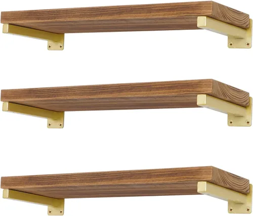Miniatura 11 de 6 Piezas Soportes de Estante Negros de 6 Pulgadas Resistentes para Estante Pared de Metal Soportes de Estantería Flotante Soportes de Estante
