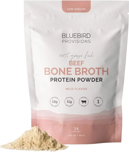 Miniatura 9 de BLUEBIRD PROVISIONS Polvo de caldo de hueso de pollo - Polvo de proteína sabrosa baja en sodio - Polvo de proteína de carnívoro con 0.42 oz