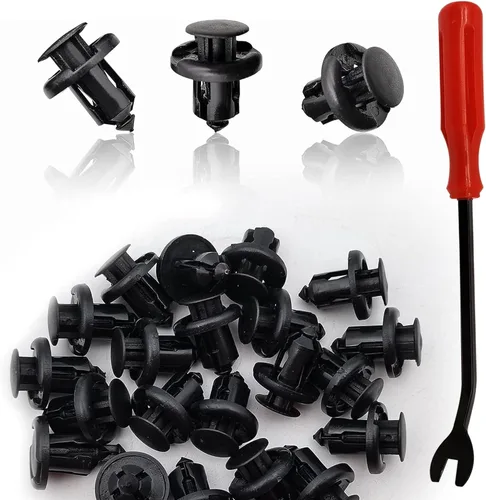 100 piezas de clips para parachoques y guardabarros, clip de forro de guardabarros de 10 mm compatible con Honda CR-V Accord Civic Acura, 1 pieza de