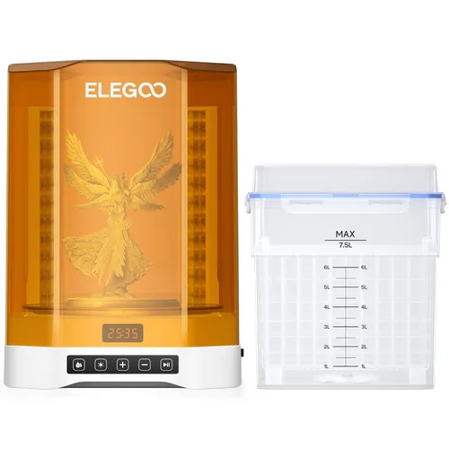 Miniatura 12 de ELEGOO Mercury X Bundle, máquina de lavado y curado para modelos grandes impresos en 3D con resina, compatible con impresoras Saturn, Mars MSLA