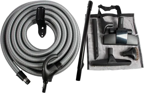 Miniatura 6 de Cen-Tec Systems 97305 Kit de accesorios de vacío central de bajo voltaje con manguera de control de interruptor, 30 pies, color negro