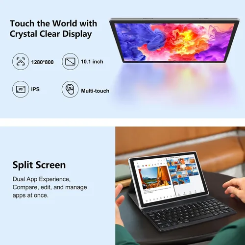 Miniatura 5 de 2026 Última tableta, 12 GB de RAM 64 GB ROM, procesador Octa-Core 10.1 pulgadas HD IPS pantalla táctil tabletas Android, tableta 2 en 1 con teclado