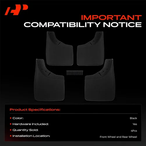 Miniatura 3 de A-Premium Juego de 4 guardabarros compatibles con Chevrolet y GMC Clase C/K, C1500 C2500 Suburban 92-99, C2500 K3500 88-20, Tahoe 95-99, Yukon