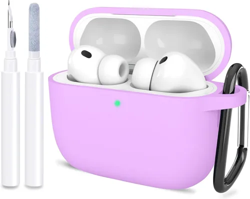 Miniatura 9 de Compatible con AirPods Pro 3, funda protectora de silicona suave con kit de limpieza de llavero para mujeres y hombres para Apple AirPods Pro de 3ª