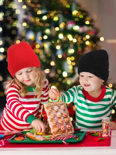 Miniatura 6 de Paquete de 100 gorros y guantes antideslizantes para niños, gorro de punto cálido, guantes de invierno a granel para niños y niñas