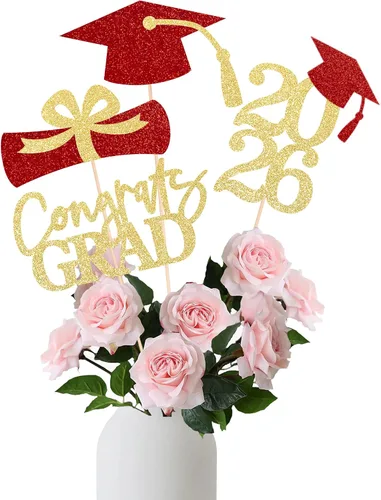 Miniatura 11 de 16 piezas de decoración de graduación para la clase de 2026, centros de mesa de felicitaciones de graduación 2026, decoración de mesa 2026, Azul