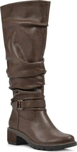 Miniatura 4 de WHITE MOUNTAIN Zapatos de mujer Crammers Botas altas de tacón apilado