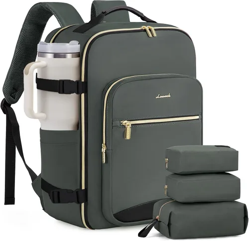 Miniatura 10 de LOVEVOOK Mochila de viaje para llevar a bordo, Mochilas de viaje