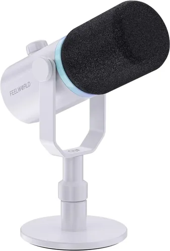 Miniatura 10 de FEELWORLD PM1 XLR Micrófono dinámico USB con soporte de escritorio, regalos para grabación de podcasts, PC, juegos de computadora, transmisión