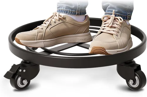 Carrito para plantas de metal de 14”.