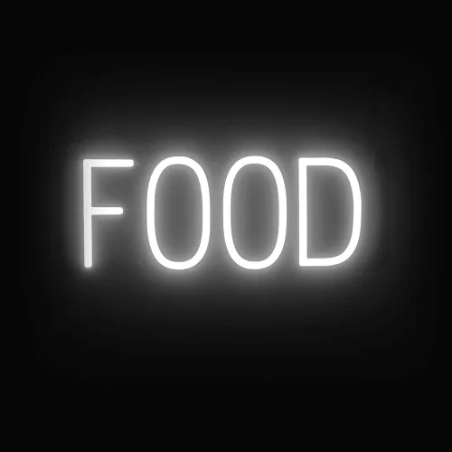 Miniatura 54 de SpellBrite Letrero EAT Letrero de neón para comer con luz LED azul, 13.1 x 6.3 pulgadas