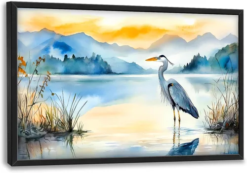 Miniatura 67 de Cuadros Grandes Enmarcados Arte de Pared para Sala de Estar, Lobos del Bosque Decoración de Pared de Gran Tamaño Lobo Animal Impresión en Lienzo