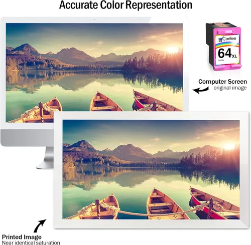 Miniatura 5 de Cartlee Cartucho de tinta remanufacturado de repuesto para HP 64 XL 64XL para Envy Photo 6252 6255 6258 7120 7155 7158 7164 7800 7855 7858 7864