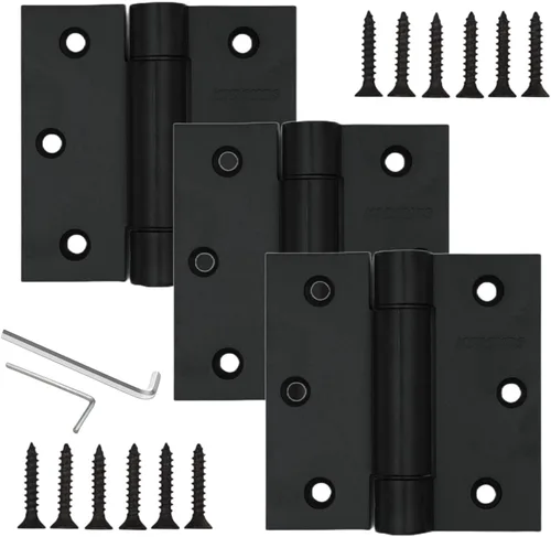Miniatura 9 de Bisagras de acero inoxidable de cierre automático de 3.5 pulgadas, 3-1/2 pulgadas x 3 1/2 pulgadas, resorte resistente cargado automático ajustable