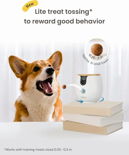 Miniatura 6 de Furbo Mini 360° [Nuevo] Cámara para mascotas 2K QHD: Dispensador de premios giratorio para perros y gatos con aplicación para teléfono, cámara