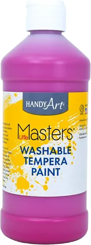 Miniatura 56 de Handy Art Little Masters - Pintura al temple lavable, turquesa, botella de 128 onzas, brillante y mezclable, alta opacidad, colores lavables