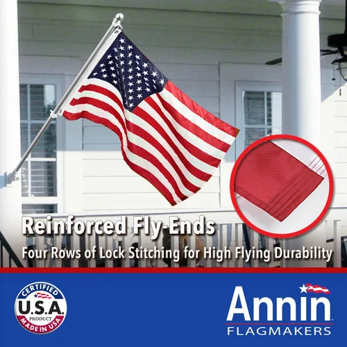 Miniatura 7 de Annin Flagmakers SolarGuard Nyl-Glo - Bandera estadounidense (2300) fabricada en Estados Unidos, 6 x 10 pies, nailon