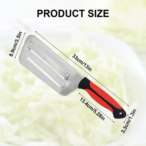 Miniatura 2 de Cortador de juliana de doble hoja, trituradora de repollo de acero inoxidable para ensalada de col y chucrut profesional cortador de verduras