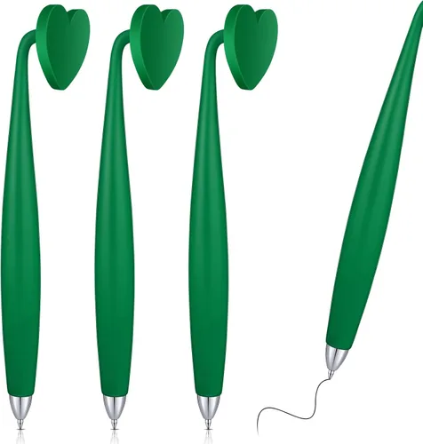 Miniatura 10 de Glenmal 3 bolígrafos magnéticos de tinta negra, divertido bolígrafo con forma de corazón para refrigerador y otras superficies magnéticas, regalos