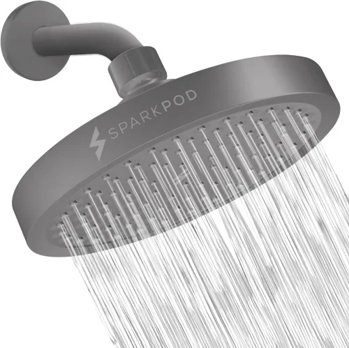 SparkPod Cabezal de ducha – Lluvia de alta presión – Diseño de lujo de alta calidad – Instalación en 1 minuto – Reemplazo ajustable fácil de limpiar